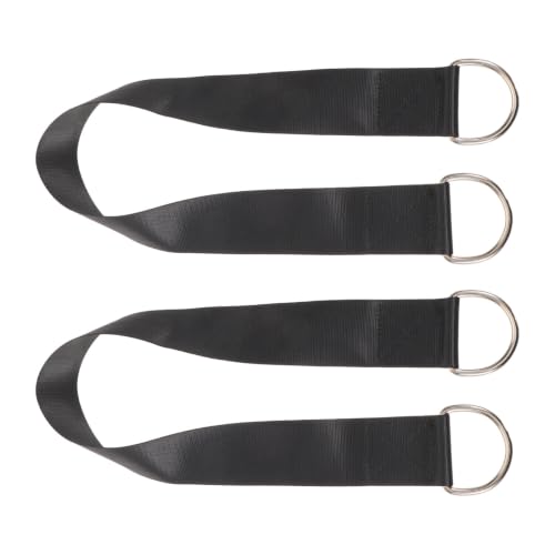 Dumbbell and Barbell Loading Straps with Reliable Attachment 2pcs with Nylon Material Black Color, Sturdy Weightlifting for Weight Plates Designed for Commercial Fitness and