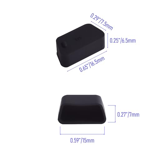 5 PCS VGA/DB9 Port Anti-dust Plugs, Silicone Covers Caps Stoppers, Port Protector for RS232, HDB15, DB9, 0.59 x 0.28 (LxW) - size: VGA/DB9/Black/5 PCS