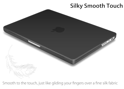 UESWILL Compatible with MacBook Pro 14 inch Case 2026-2021 Release with M1 M2 M3 M4 M5 Pro/Max Chip & Touch ID, Matte Hard Shell Protective Cover, Black - color: Black, size: MacBook Pro 14" (M1 M2 M3 M4 M5)