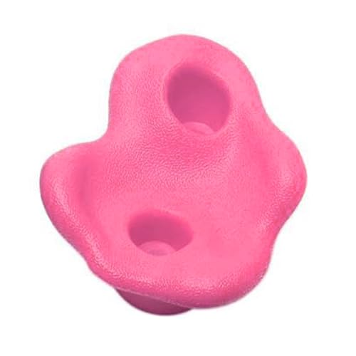 SUNGOOYUE 20 PCS Rock Climbing Holds, Ergonomic PE Rock Wall Grips with Screws and Wrench Tool, for Indoor Outdoor Kids - color: Pink