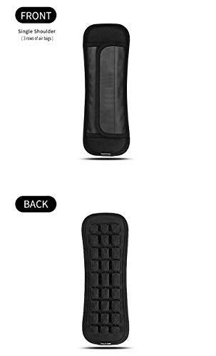 Updated Shoulder Strap Pad Detachable with 3 rows Decompression Air Cushion, Ventilated, Quick-dry, Non-slip for Messenger, Laptop, Camera, Bags, Duffel, Guitar, Backpacks (Black) (10.24x3.54in | 1pc)