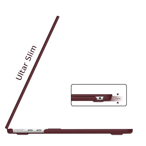 B BELK for MacBook Air 15 inch Case M5 2026 2025 2024 2023 Release M4 M3 M2 | A3448 A3241 A3114 A2941, Matte Plastic Laptop Hard Shell Case with Keyboard Cover & Screen Protector, Marsala Red - color: Marsala Red