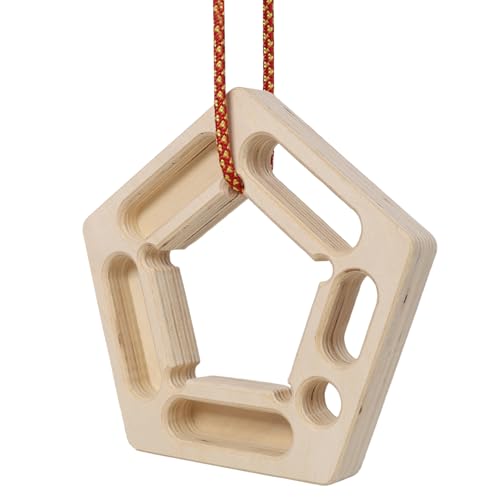 2-Pack Wooden Climbing Hangboard for Finger Strength Training - Portable Rock Climbing Trainer