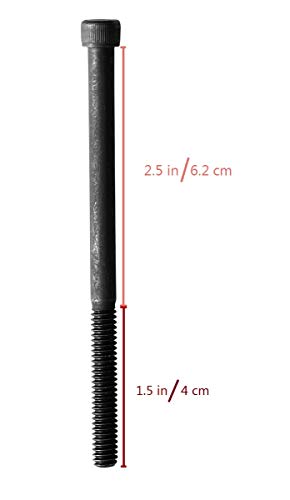 Socket Head Cap Screw, 1/4-20 x 4, Alloy Steel, Black Oxide, Hex Socket Coarse Thread, 1/4 inch Hexagonal Allen Bolt, Length: 4 inch, Full Thread (Quantity: 10) - size: 4