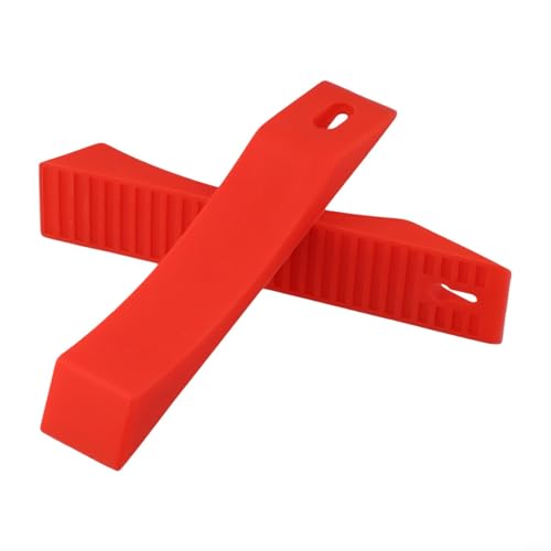 Silicone Deadlift Wedge Blocks, for Weight Lifting, Anti-Slip Barbell Loading Pads, for Powerlifting Squat, Portable Gym Accessories to Load Plates Easy(Red) - size: Red