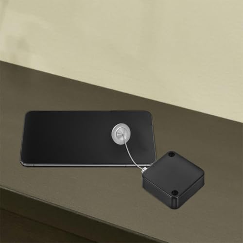 3Pcs Retractable Anti-Theft Cable Lock with 1 Meter Steel Wire, Automatic Tether Security Pull Box for Remote Controls, Laptops, and Electronics