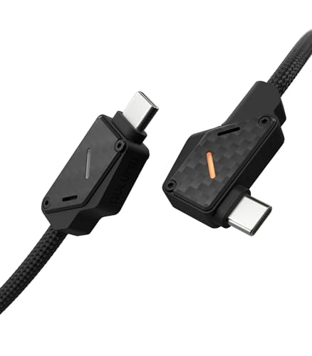 Aulumu M07 240W USB-C to USB-C Carbon Fiber Cable | USB 3.1 Gen2 10Gbps | 4K@60Hz Video Output Fast Charging | For iPhone 17/16/15 Pro Max, NVMe SSD, Galaxy S25/S24/S23 Ultra, MacBook Pro -Black 3.9FT - size: 3.9ft, style: Black - Carbon Fiber