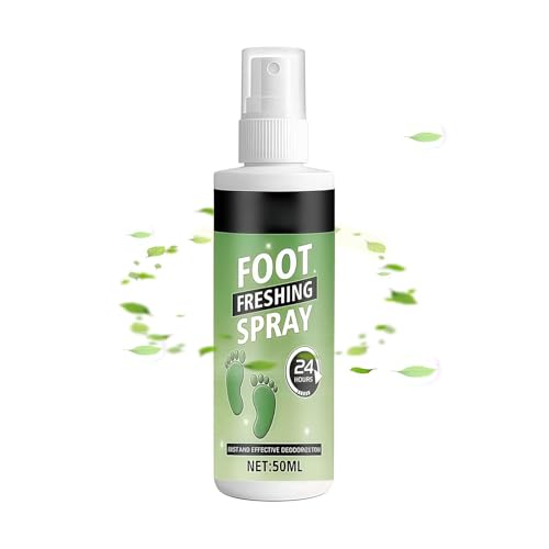 Shoe Spray Deodorizer 60ml Long-Lasting Powerful Elimination | Foot Odor Spray for Leather Boots Footwear Tennis Hockey Closet Home Sneaker