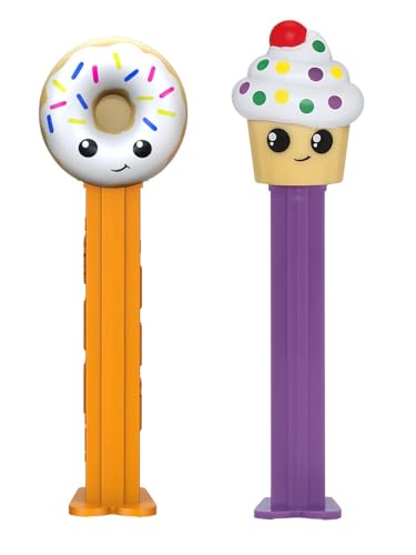 PEZ Donut And Cupcake Candy Dispenser Set - Cupcake And Donut PEZ Dispensers With Candy Refills | Party Favor, Grab Bags