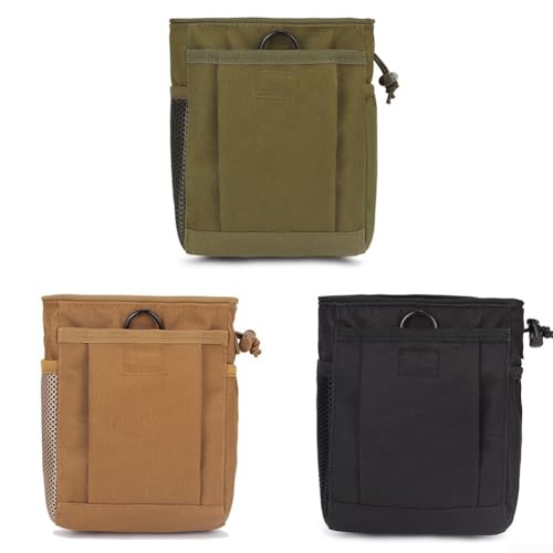 Outdoor Climbing Chalk Bag 600D Nylon Waist Pouch with Drawstring for Rock Climbing Caving Camping Storage Tool Belt Yellow Green Black(Green)