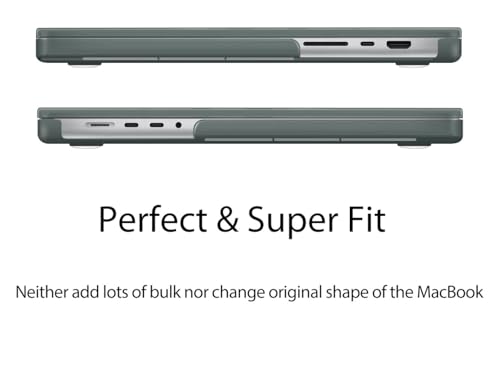 UESWILL Compatible with MacBook Pro 14 inch Case 2026-2021 Release with M5 M4 M3 M2 M1 Pro Max chip & Touch ID, Laptop Matte Hard Shell Protective Cover, Midnight Green - color: Midnight Green, size: MacBook Pro 14" (M1 M2 M3 M4 M5)