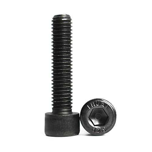 M4 x 50mm Socket Head Cap Screws Bolts 12.9 Grade Alloy Steel Metric Machine Hex Socket Screw, Black Oxide Finish, Fully Threaded, 25PCS - size: M4×50mm
