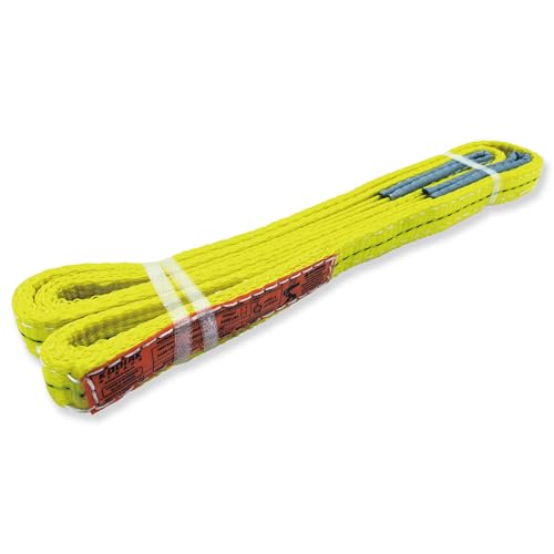 2-Ply Lifting Sling Straps 1”x 4ft - 3100lbs Vertical Capacity Heavy Duty Flat Eye Lift Sling, for Rigging Moving Towing Hoisting -1Pack - Kodiak Straps - color: 1 PACK, size: 1inch x 4ft