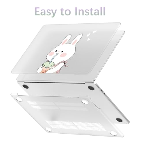 Compatible with MacBook Neo 13 inch Case 2026 Cute Kawaii Bunny | Release Model A3404 with A18 Pro Chip | Protective Hard Shell Matte Cover for MacBook Neo 13'' - color: Bunny A, size: MacBook Neo 13 inch