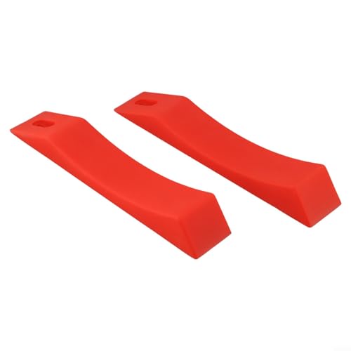 Silicone Deadlift Wedge Blocks, for Weight Lifting, Anti-Slip Barbell Loading Pads, for Powerlifting Squat, Portable Gym Accessories to Load Plates Easy(Red) - size: Red