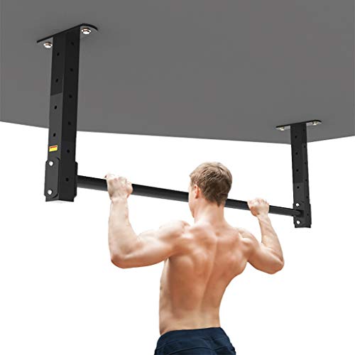 Chin up bar Ceiling Mounted Pull Up Bar Adjustable Height Pull Up Horizontal Bar Home Gym Arm Exercise Strength Training Horizontal Bar Strength Training Pull-Up Bars - size: S