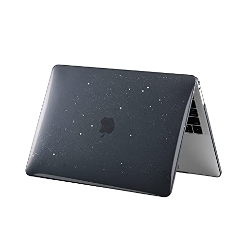 RUBAN Compatible with MacBook Pro 13 inch Case 2023, 2022, 2021-2016 M2 M1 A2338 A2289 A2159 A2251 A1989 A1708 A1706 with/Without Touch Bar, Snap On Hard Shell Case Cover (Glitter Black) - color: Glitter Black