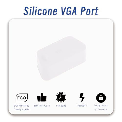 5 PCS VGA/DB9 Port Anti-dust Plugs, Silicone Covers Caps Stoppers, Port Protector for RS232, HDB15, DB9, 0.59 x 0.28 (LxW) - size: VGA/DB9/Transparent/5 PCS