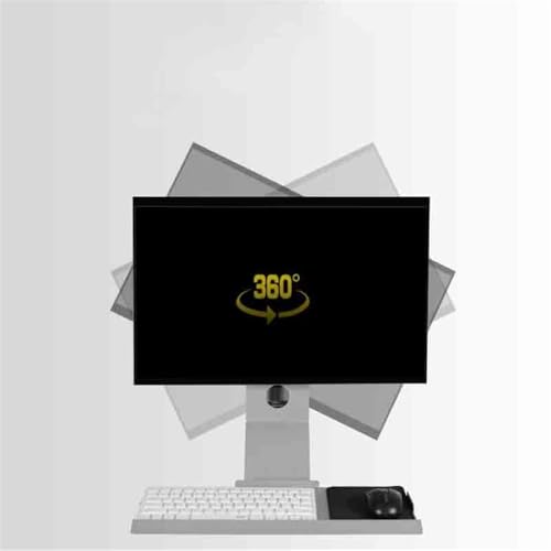 Monitor Stand- Silver Single Arm Monitor Stand with Engineering Tray Non-Folding Single Screen Adjustable Desk Mount