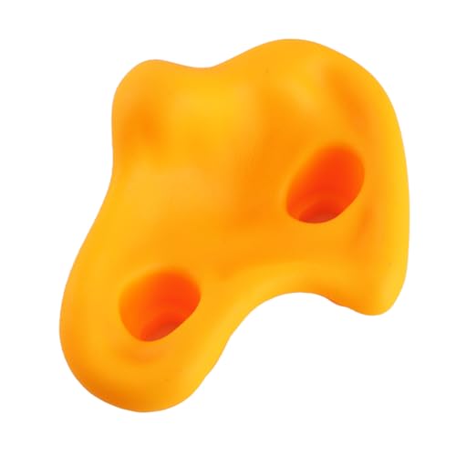 10PCS Rock Climbing Holds, PE Ergonomic Design with Rock Texture for Indoor Outdoor Climbing Wall, Includes Screws and Wrench Tools - color: Yellow