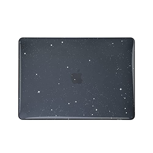 Se7enline for MacBook Pro 14 inch Case 2026-2021 M5 M4 M3 M2,Glitter Black | Crystal Glitter Bling Matte Hard Shell Laptop Case with Keyboard Cover Anti-Scratch Heat Dissipation Full Port Access - color: Glitter Black