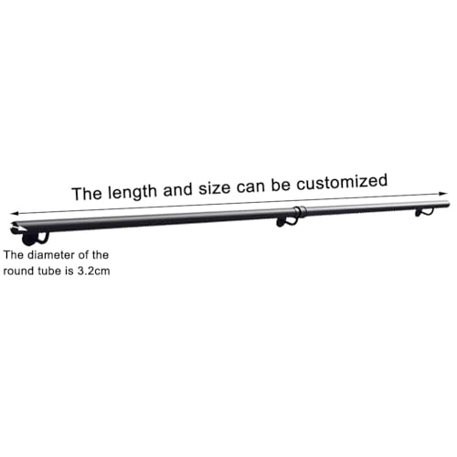 Metal Stair Railing with 2 Brackets Round Tube Wall il for Indoor/Outdoor Staircase Railing Kit for Balconies Terraces & Villas (80cm/2.6ft) - size: 80cm/2.6ft
