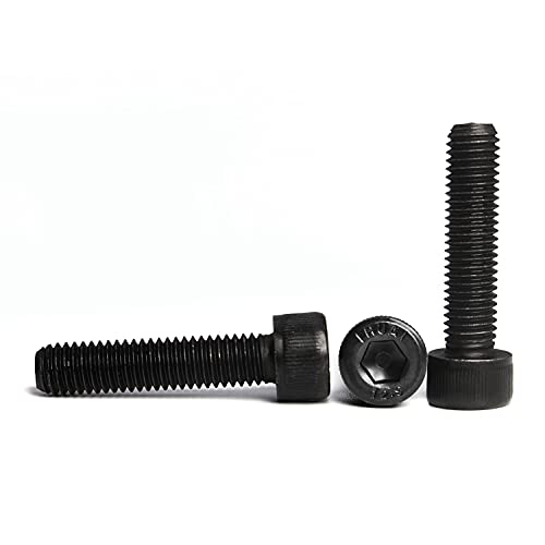M4 x 8mm Socket Head Cap Screws Bolts 12.9 Grade Alloy Steel Metric Machine Hex Socket Screw, Black Oxide Finish, Fully Threaded, 100PCS - size: M4×8mm
