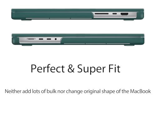 UESWILL Compatible with MacBook Pro 16 inch Case 2021-2026 Release M5 M4 M3 M2 M1 Pro Max chip Model: A3429 A3428 A3403 A3186 A2991 A2780 A2485, Matte Hard Shell Cover, Peacock Green - color: Peacock Green, size: MacBook Pro 16" (M1 M2 M3 M4 M5)