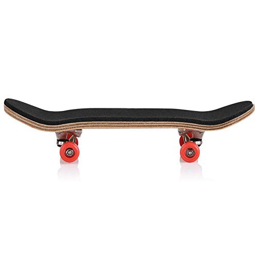 Milltrip Wooden Finger Skateboards, 1Pc Maple Wooden Alloy Fingerboard Finger Skateboards with Box Reduce Pressure Gifts (red) - color: Red