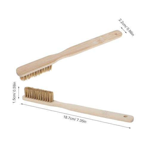 HEMOTON Rock Climbing Chalk Brush with Hard and Soft Boar Bristles, Portable Wood Handle Brush for Indoor and Outdoor Bouldering, Effective Cleaning Tool for Chalk Holds in Humid
