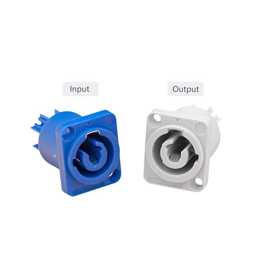 MAD OWL 4 Set Powercon Connector - Suitable for Powercon Plugs, Female to Male AC Connector - color: 2 Set Blue+2 Set White