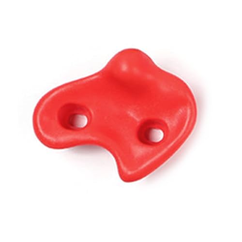 10PCS Rock Climbing Holds, PE Ergonomic Design with Rock Texture for Indoor Outdoor Climbing Wall, Includes Screws and Wrench Tools - color: Red