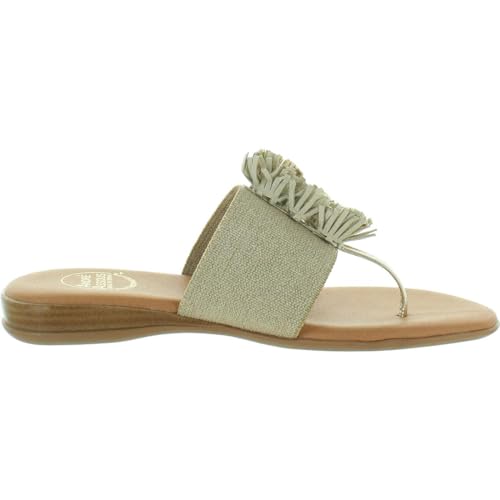 André Assous womens NovaleeFlip-Flop - color: Beige/Platino, size: 11