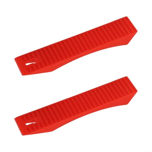Silicone Deadlift Wedge Blocks, for Weight Lifting, Anti-Slip Barbell Loading Pads, for Powerlifting Squat, Portable Gym Accessories to Load Plates Easy(Red) - size: Red