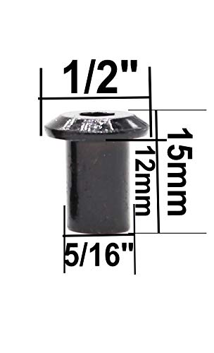 10-Pack M6x45mm Black Socket Cap Screws Barrel Nuts Kit for Furniture Bed Crib - size: M6 x 45mm (10 pcs)