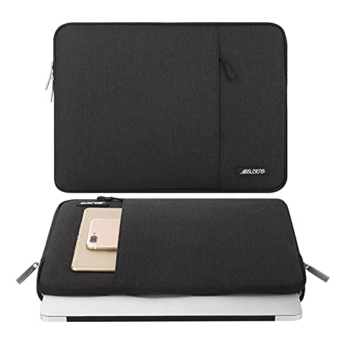 MOSISO Compatible with MacBook Pro 13 inch Case A2338 M2 M1 A2289 A2251, | Heavy Duty Plastic Hard Shell Case with TPU Bumper&Vertical Sleeve Bag with Pocket 2020-2023, Black