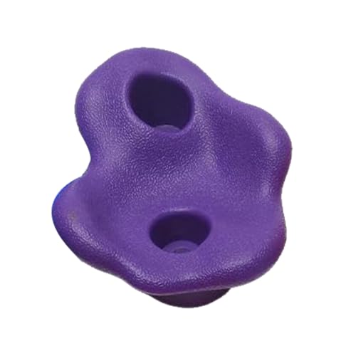 SUNGOOYUE 20 PCS Rock Climbing Holds, Ergonomic PE Rock Wall Grips with Screws and Wrench Tool, for Indoor Outdoor Kids - color: Violet