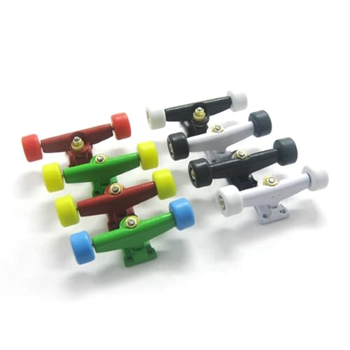 Fingerboard Wheels 10Set Professional PU+Metal Urethane CNC Bearing Wheel for Wooden Fingerboard Wheels(-BK) - color: -Bk