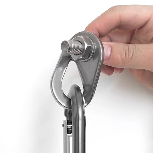 Climbing Holds Anchor Set - 6 PCS - Stainless Steel Bolt Hanger and Bolt Heavy Duty Climbing Holds Weight 2500KG for Indoor Outdoor Climb Train - size: 10MM
