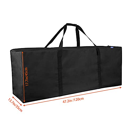 INFANZIA 47in Large Travel Duffel Bag, 600D Water Resistant Foldable, 196L | Sport Luggage Bag with Upgrade Zipper, Foldable Equipment Storage Bag, for Moving Camping Tent Tripod Fishing - size: 47x15x17 inch