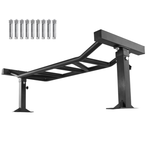 47 Inch Ceiling Mount Pull Up Bar Adjustable Height&Supports To 600 Lbs Heavy Duty Multi-Grip Chin Up Bar for Home Gym Workout Strength Training Equipment