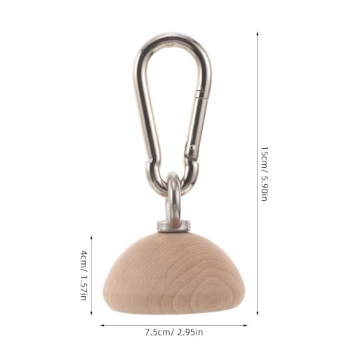 Wooden Grip Strength Hemisphere Ball Hand Exerciser for Climbing Finger Training Tool with Slip Resistant Surface and Ergonomic Design, Improves Forearm Strength for Outdoors