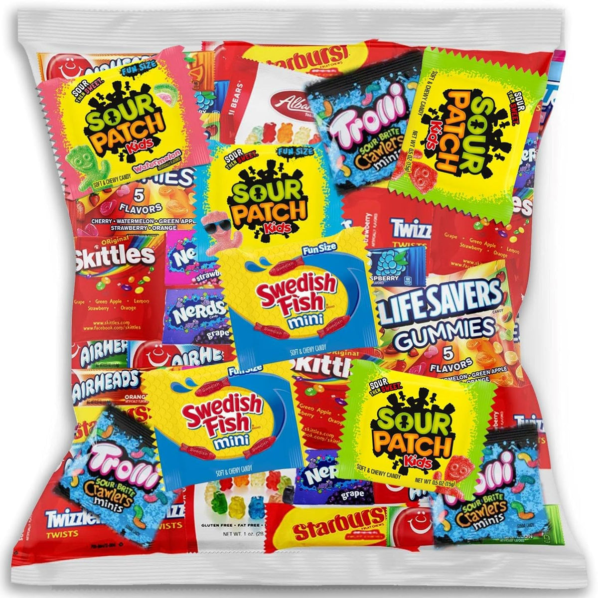 The LakeHouse Assorted Candy Variety Pack – 2 lb, Individually Wrapped Fruity, Sour, Gummy Treats for Parties