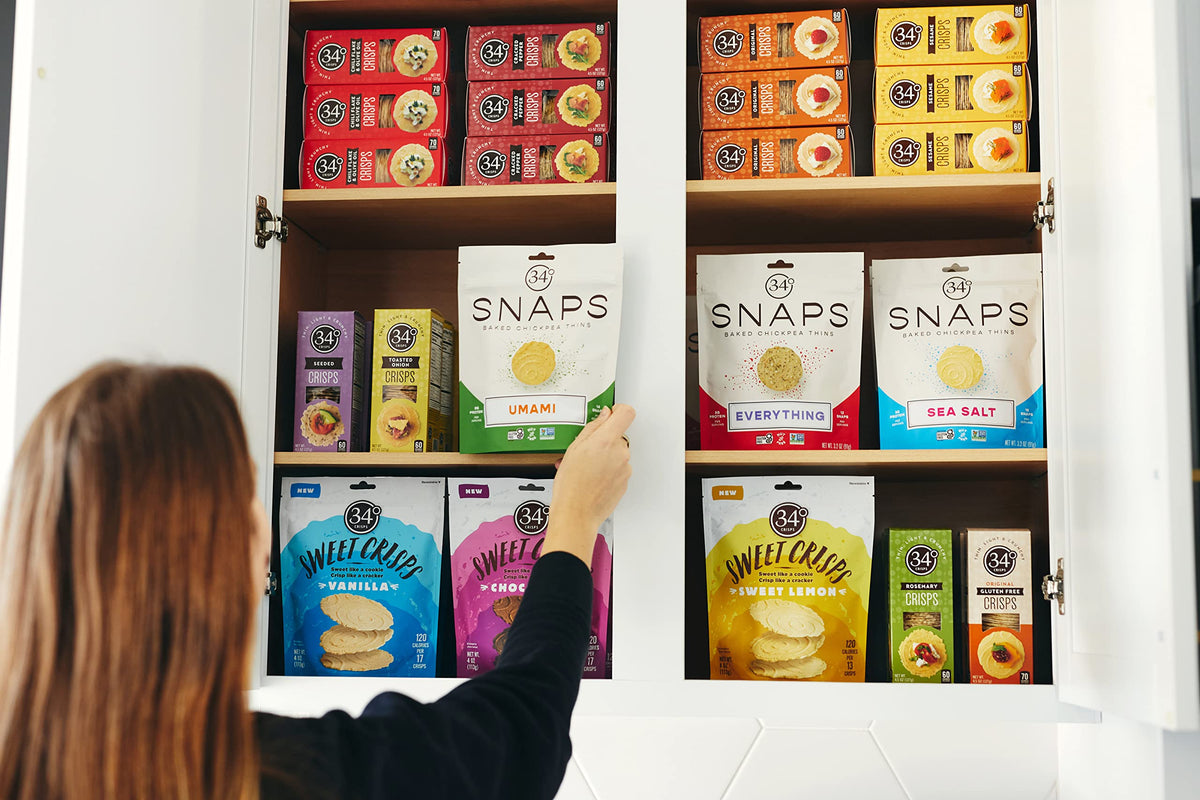 34 Degrees Crisps | Original Crisps | Thin, Light & Crunchy Crisps, 6 Pack (4.5oz each)