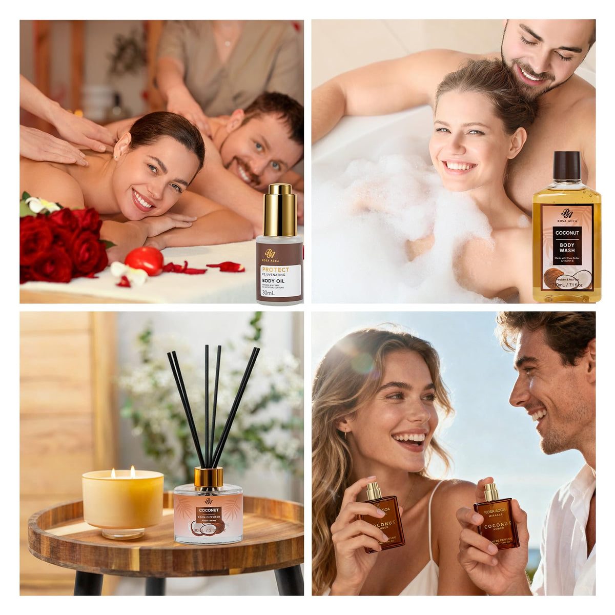 35 Pcs Coconut Vanilla Spa Gift Basket for Women & Men, Face Skin Care Set