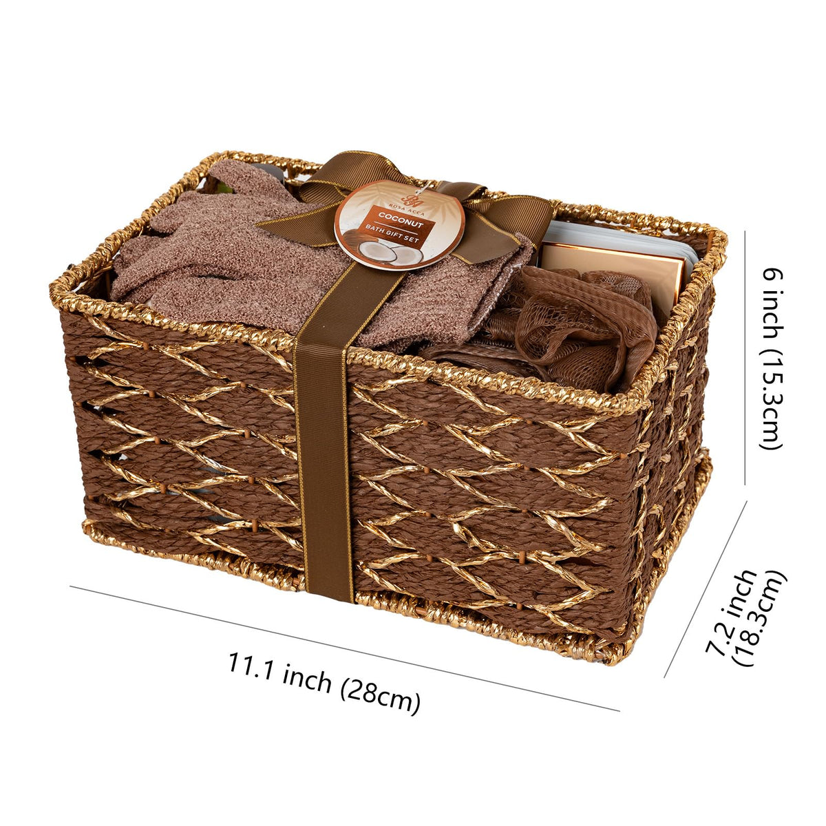 35 Pcs Coconut Vanilla Spa Gift Basket for Women & Men, Face Skin Care Set