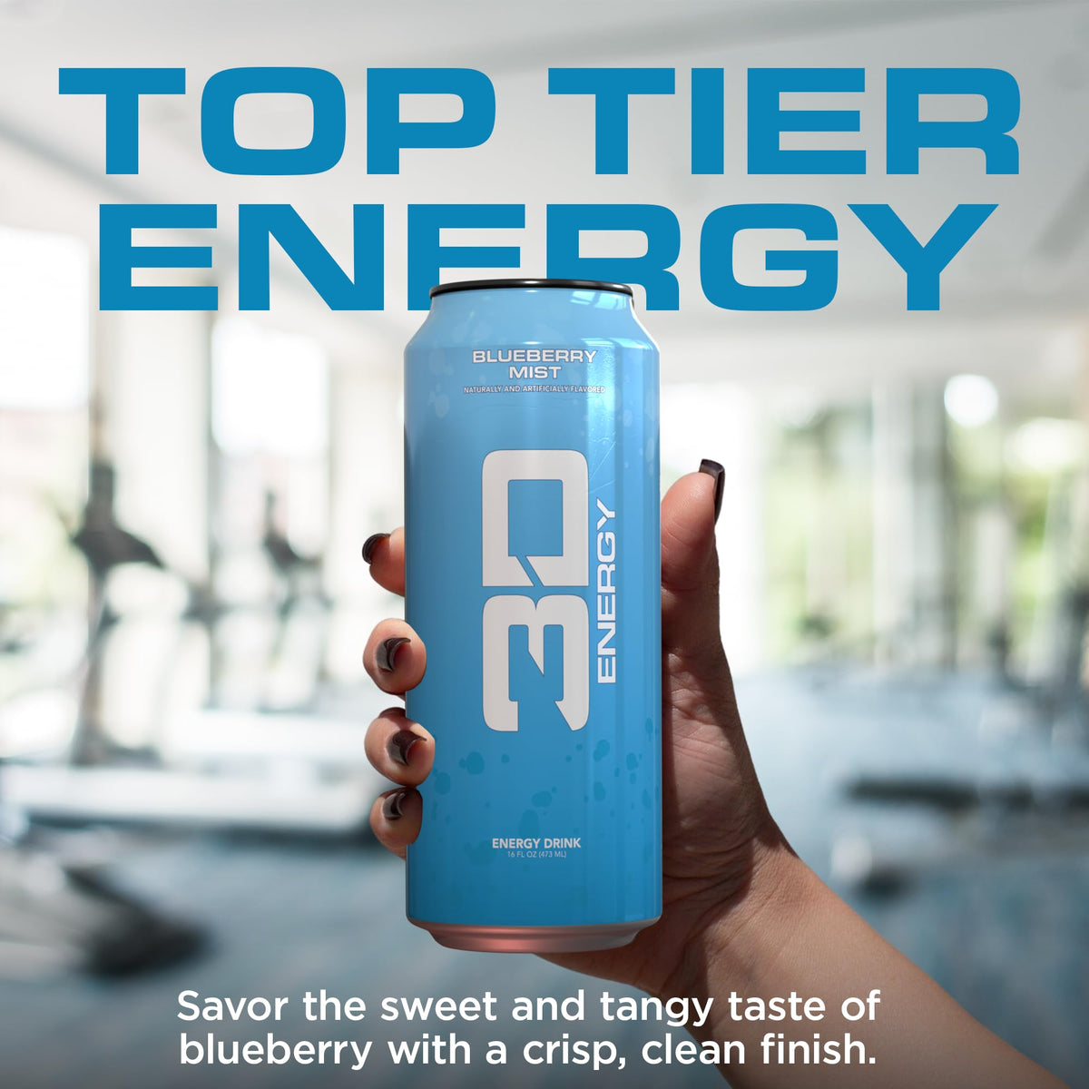 3D Energy Drink Blueberry Mist Sugar Free 200mg Caffeine 16oz Pack
