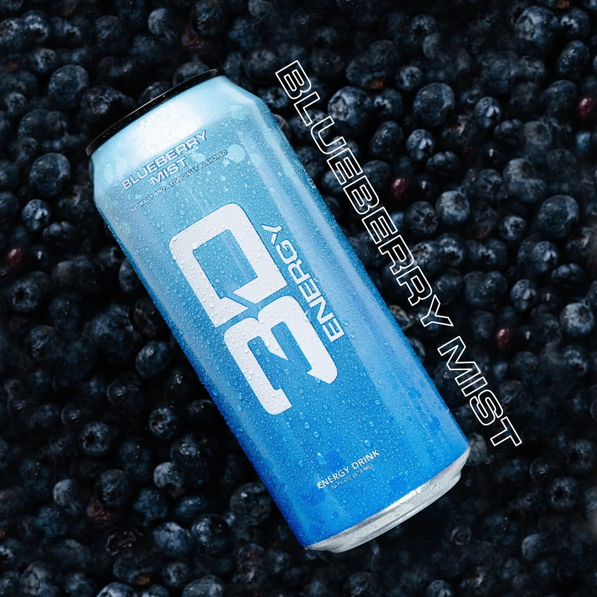 3D Energy Drink Blueberry Mist Sugar Free 200mg Caffeine 16oz Pack