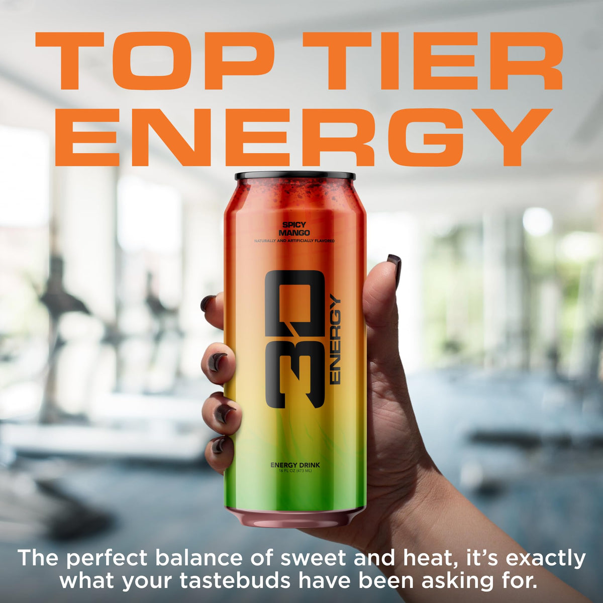 3D Sugar-Free Spicy Mango Energy Drink – 200mg Caffeine, Taurine & L-Carnitine | Pre-Workout