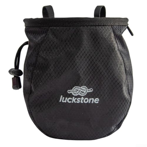 Fleece Lined Climbing Chalk Bag With Adjustable Waist Belt For Rock Climbing Weightlifting(Black) - color: Black